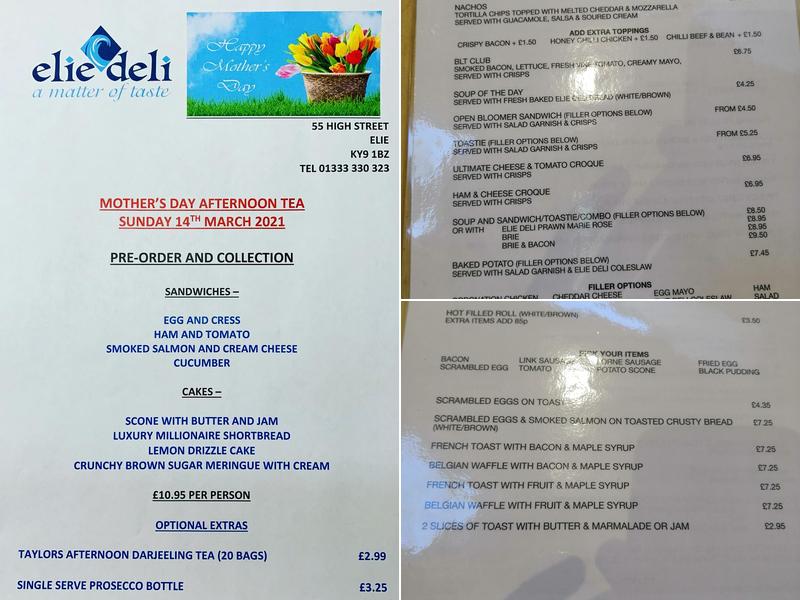 Elie Deli Menu