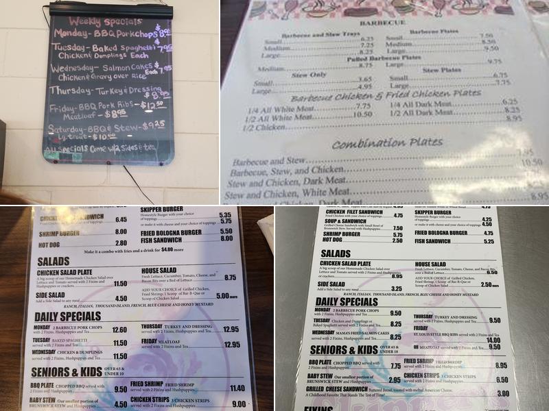 Skipper Forsyth's Bar-B-Q Menu