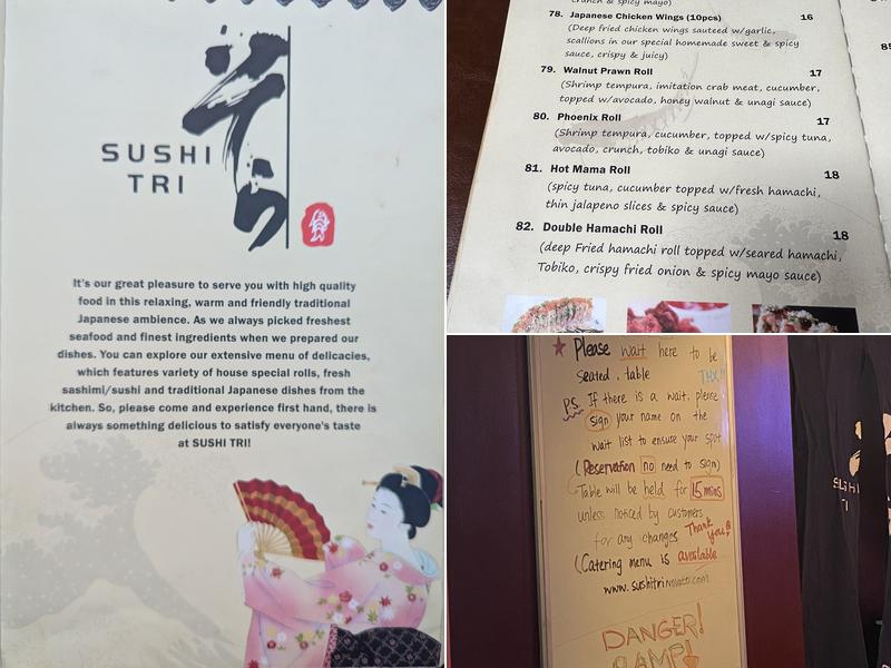 Sushi Tri Menu