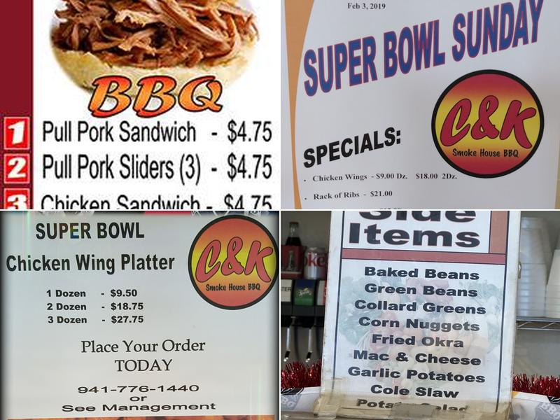 C & K Smokehouse BBQ Menu