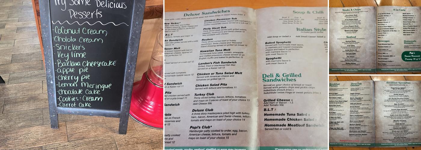 Popi's Place (Port Manatee) Menu