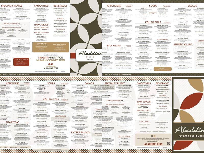 Aladdin's Eatery Brier Creek Menu