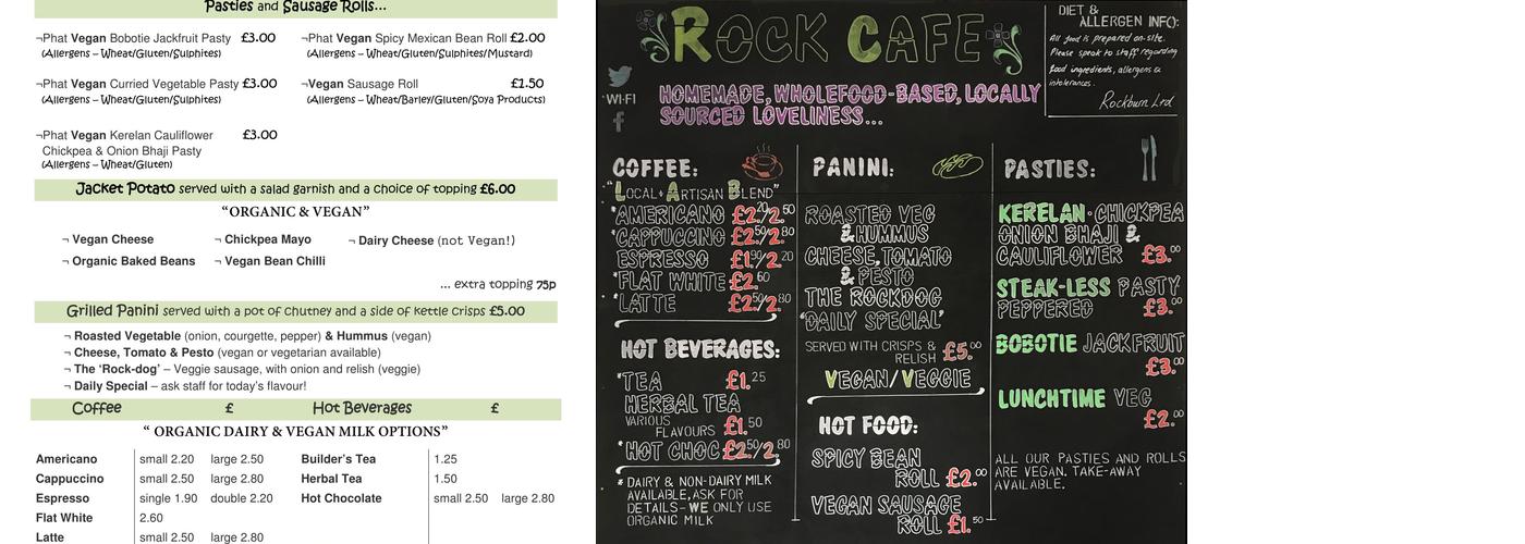 Rockburn Cafe Menu