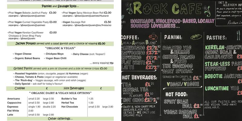Rockburn Cafe Menu