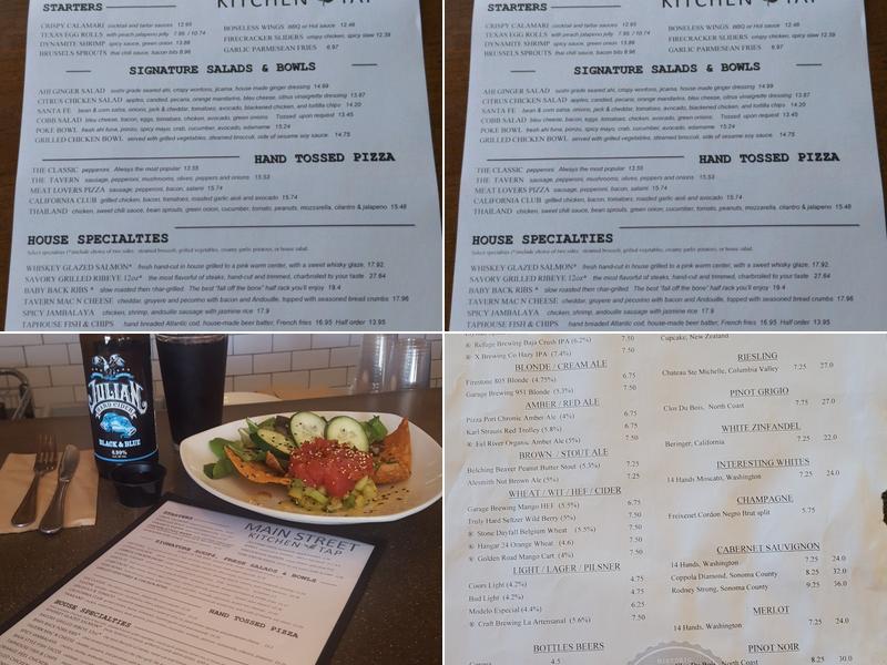 Main Street Kitchen & Tap Menu