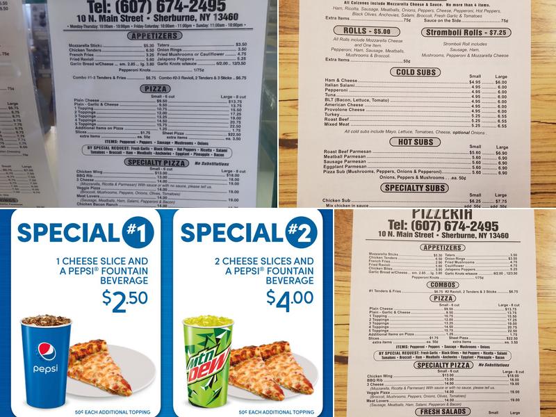 Joe & Vinny's Pizzeria Menu