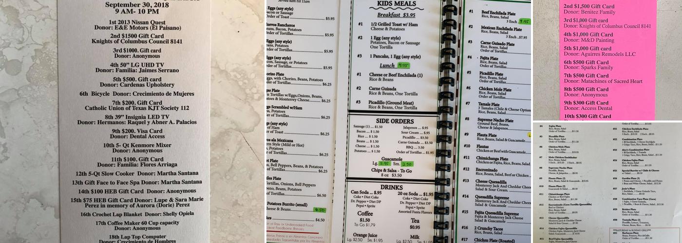 Cardenas Menu