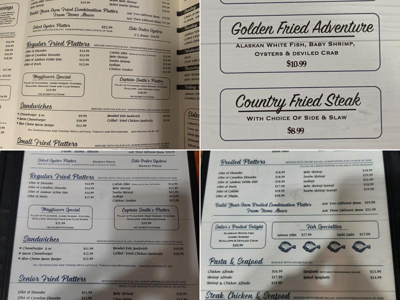 Mayflower Seafood Lenoir Menu