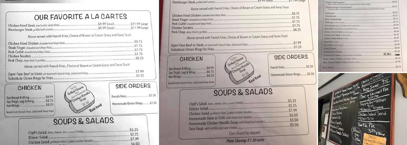 Santa Fe & SP Cafe Menu