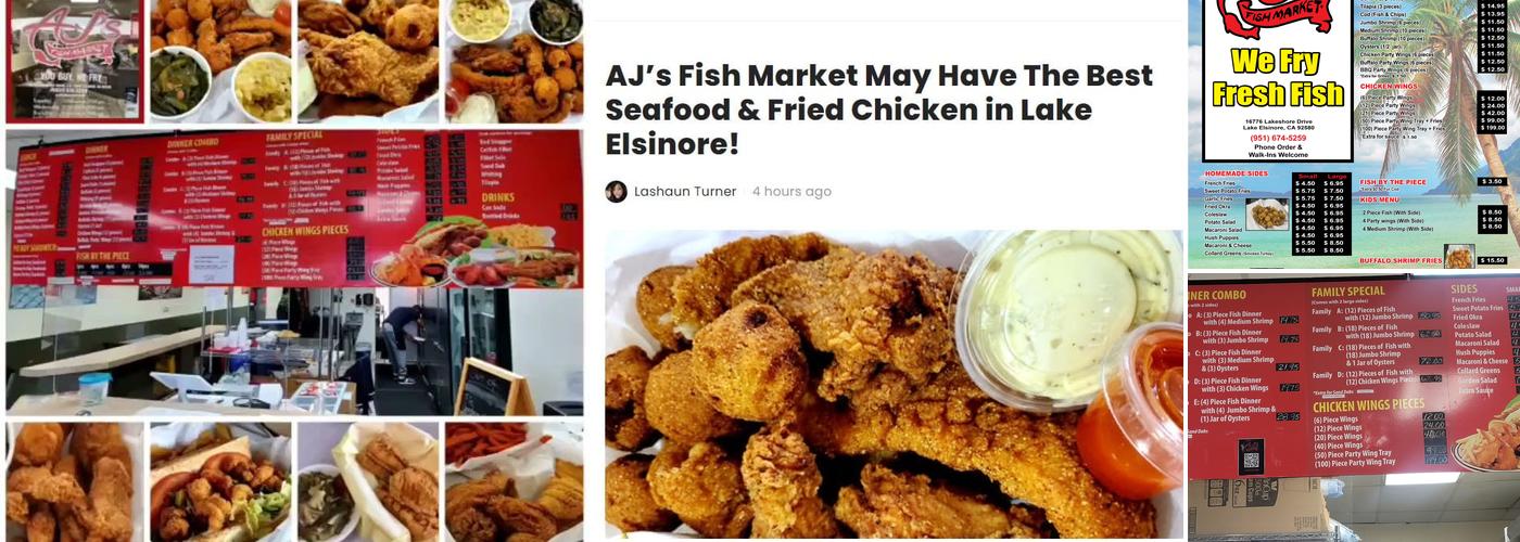 AJ's Fish Market Menu