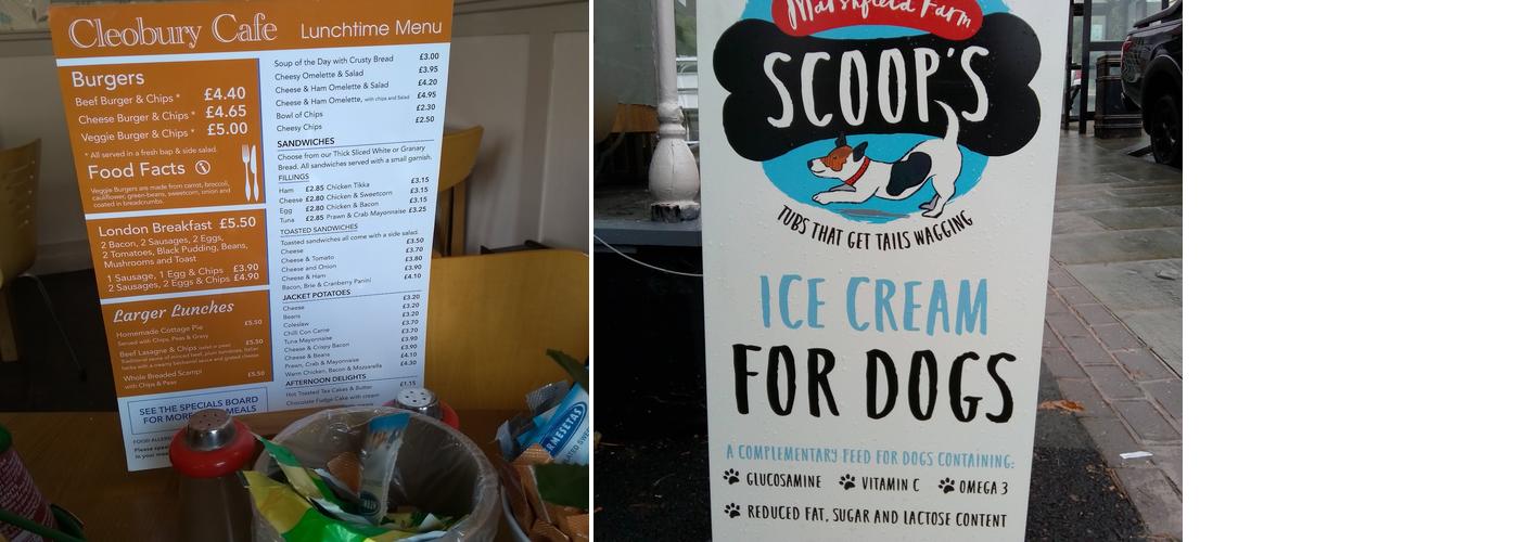 Cleobury Cafe Menu