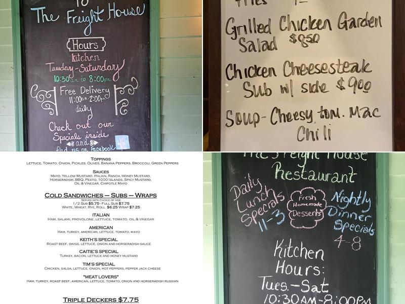 Freight House Menu