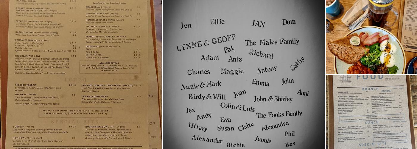 Ginger & Co. Coffee Shop Menu