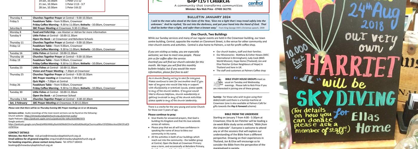 Palmer's of Shrewsbury Menu