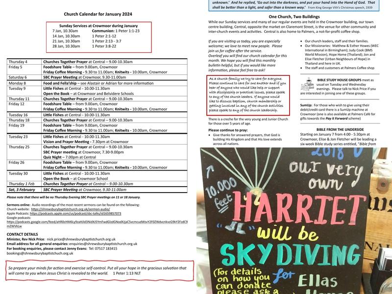 Palmer's of Shrewsbury Menu