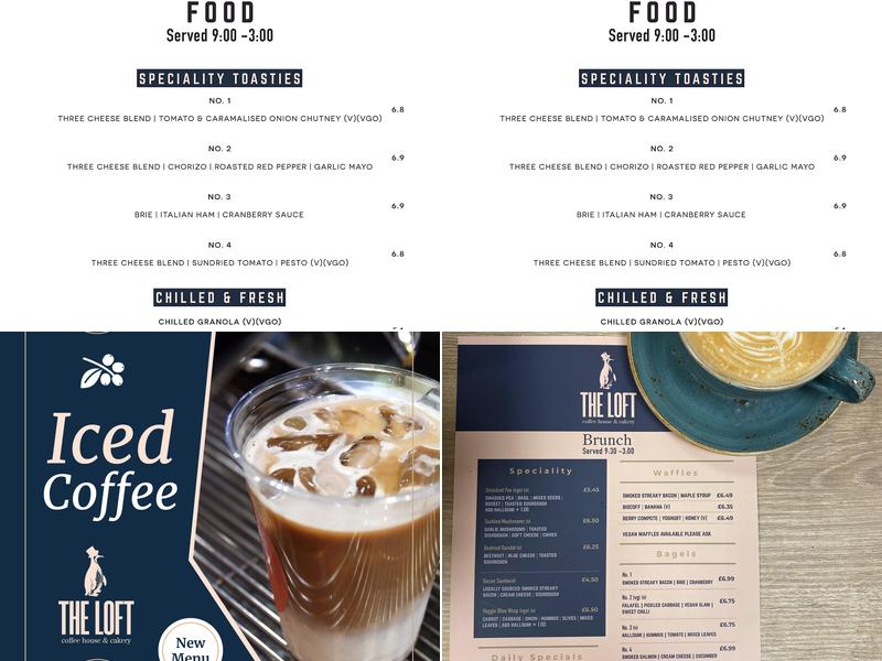 The Loft Shrewsbury Menu