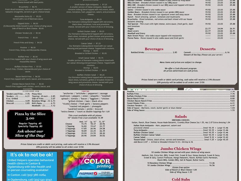 Little Italy Restaurant and Pizzeria Menu