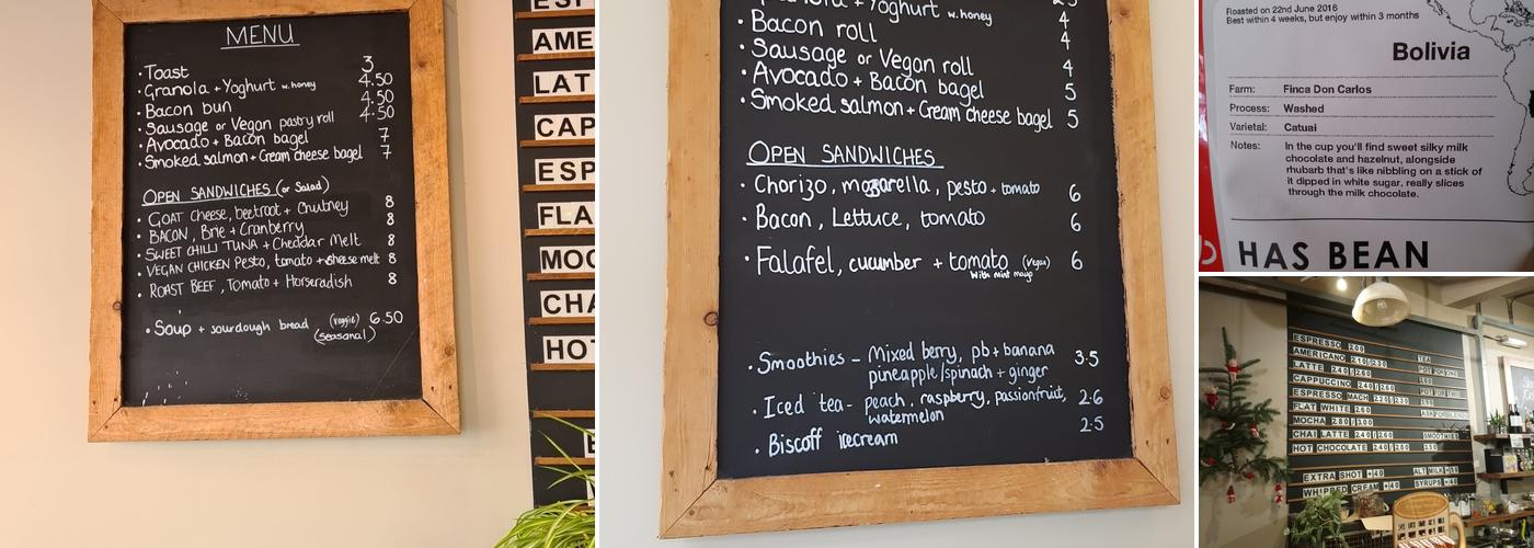 The Shrewsbury Coffeehouse Menu