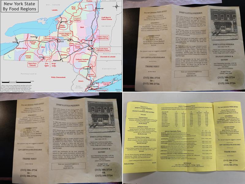 Josie's Little Pizzeria Menu