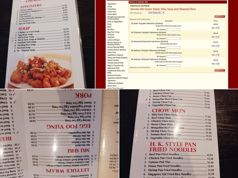 Sun Kitchen Asian Bistro Menu