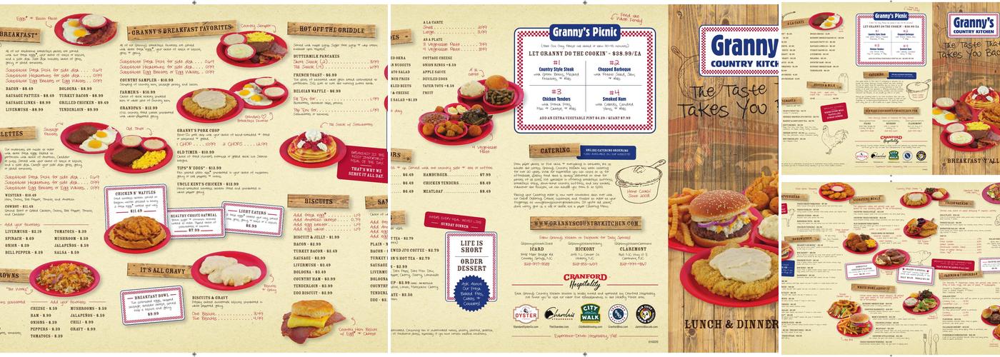 Granny's Country Kitchen - Hickory Menu