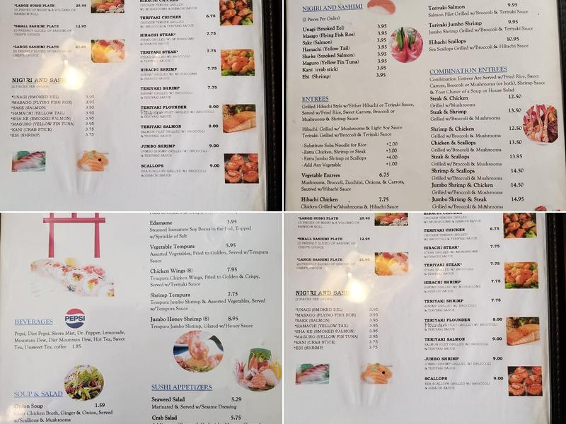 Nara Japanese Restaurant Menu