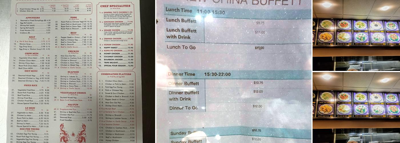 New China Buffett Menu