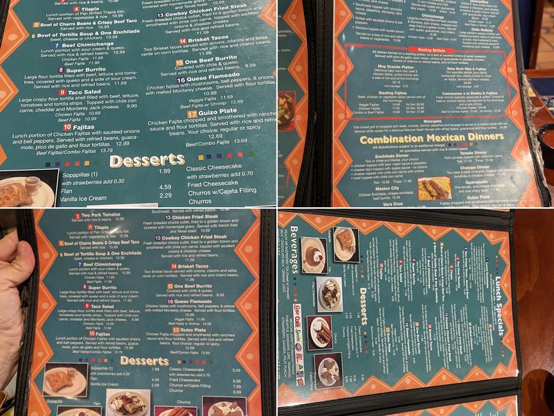Two Senoritas Menu
