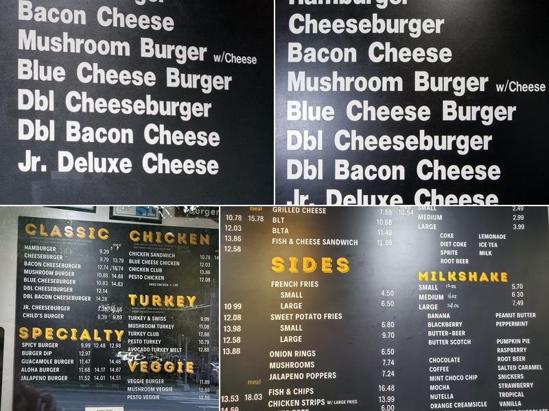 Scooter's Burgers Menu