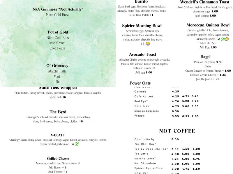 The Dalai Java Menu