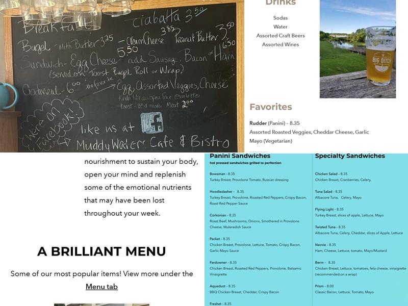 Muddy Waters Café Menu