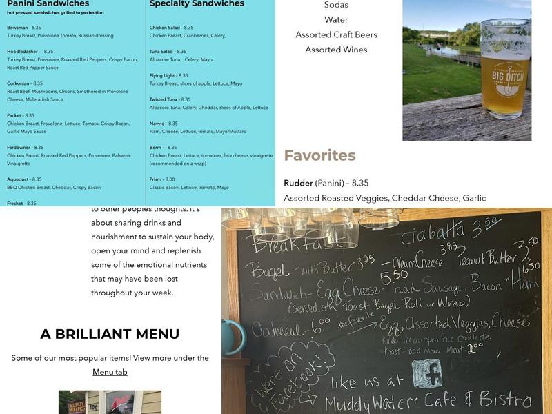 Muddy Waters Café Menu