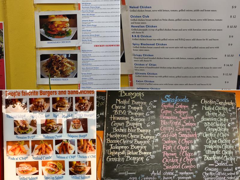 Mr Lu's Seafood & Burgers Menu