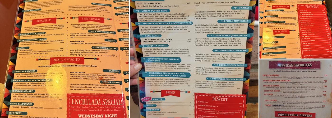 Juan Pablos Menu