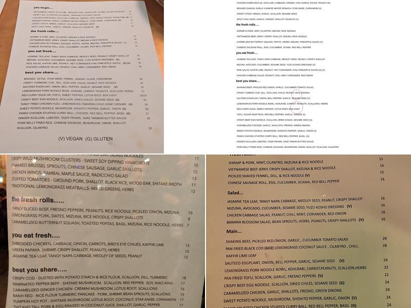 Rooster And The Pig Menu