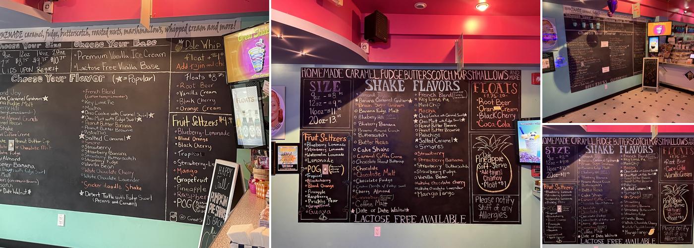 Great Shakes Menu