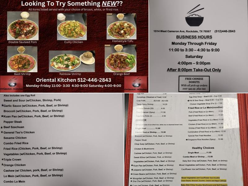 Oriental Kitchen Menu