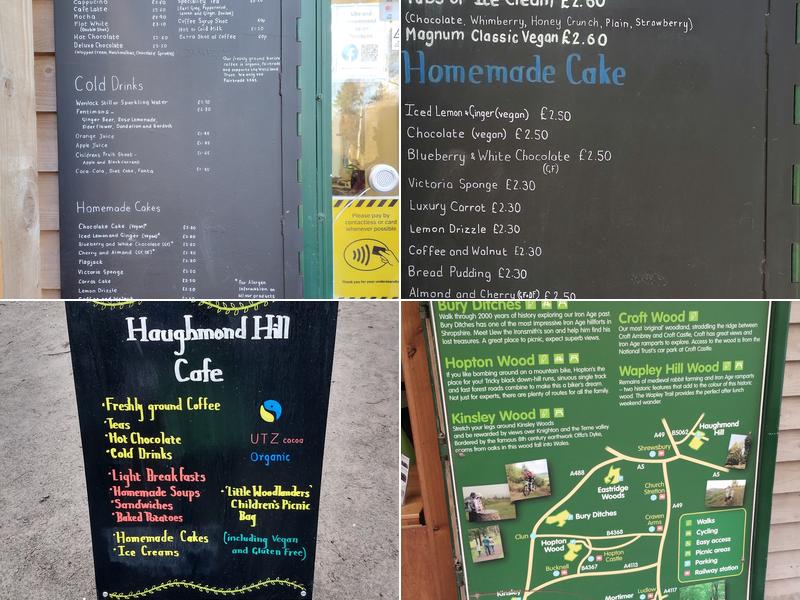 Haughmond Hill Café Menu
