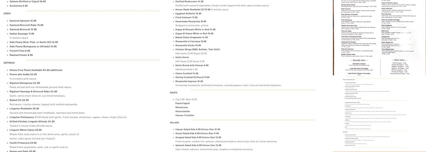 Ana Restaurant/Brick Oven Pizza Menu