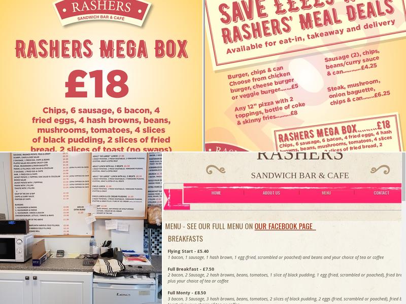 RASHERS Menu