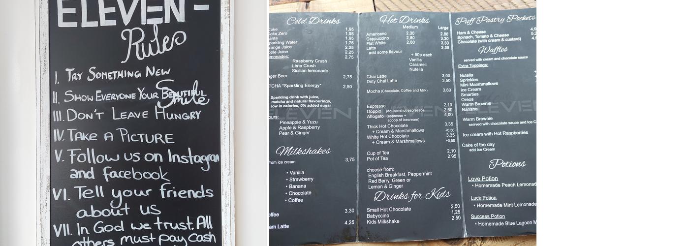 Cafe ELEVEN Menu