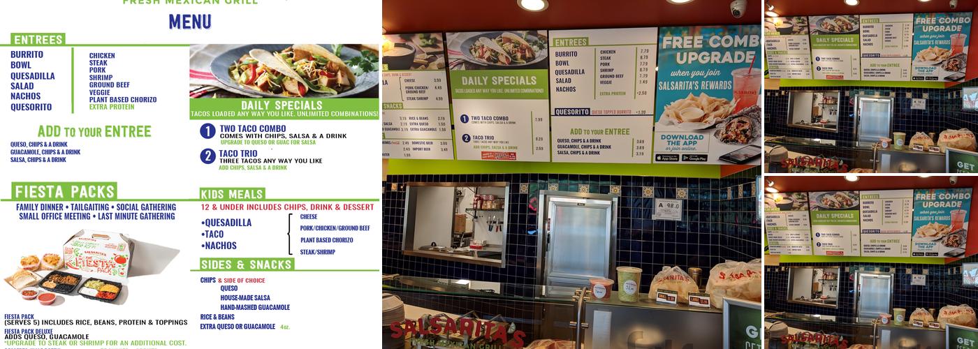Salsarita's Fresh Mexican Grill Menu