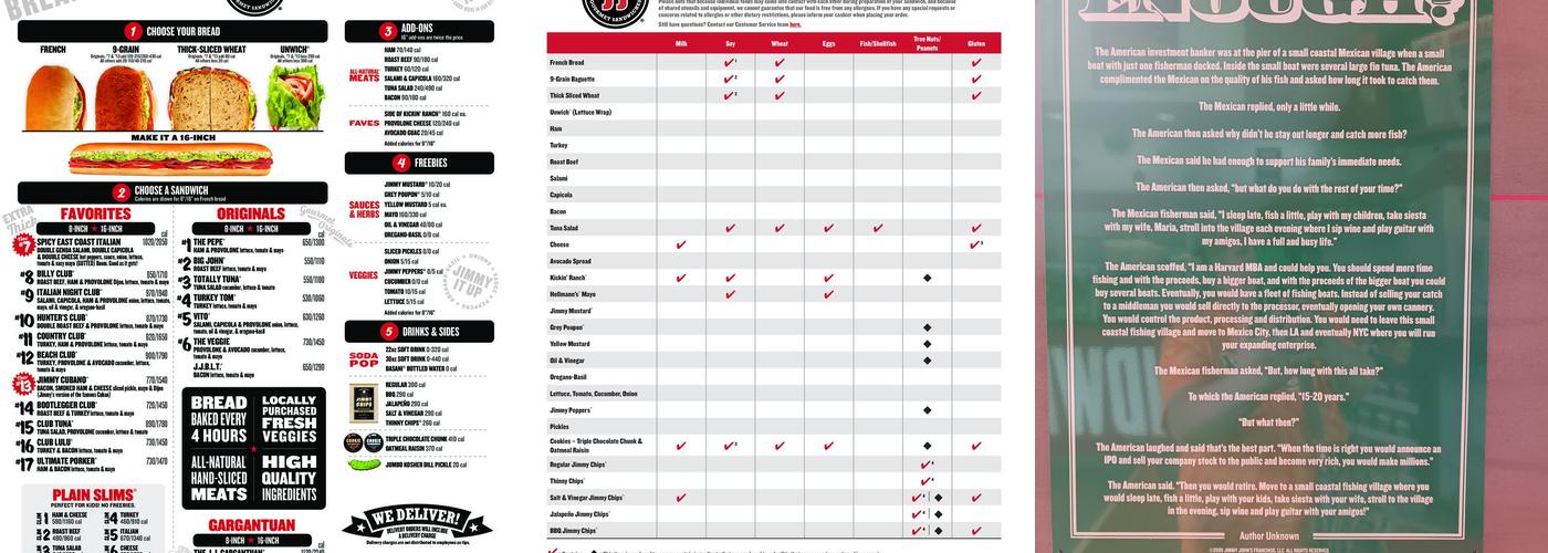 Jimmy John's Menu