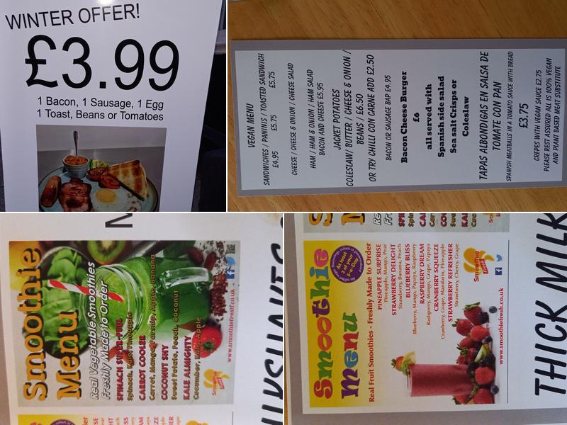 Joli spanish coffee shop Menu