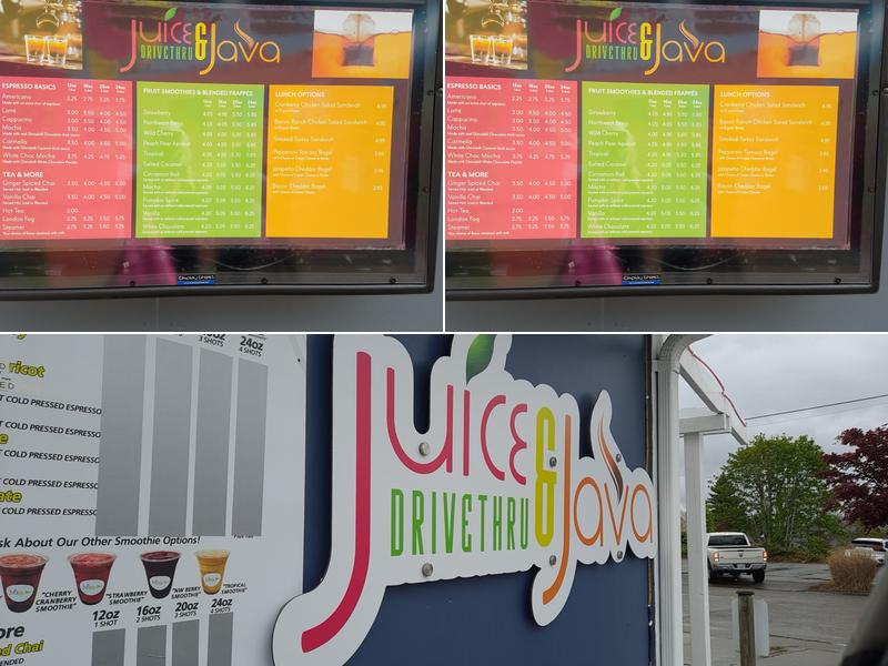 Juice Drivethru & Java Menu