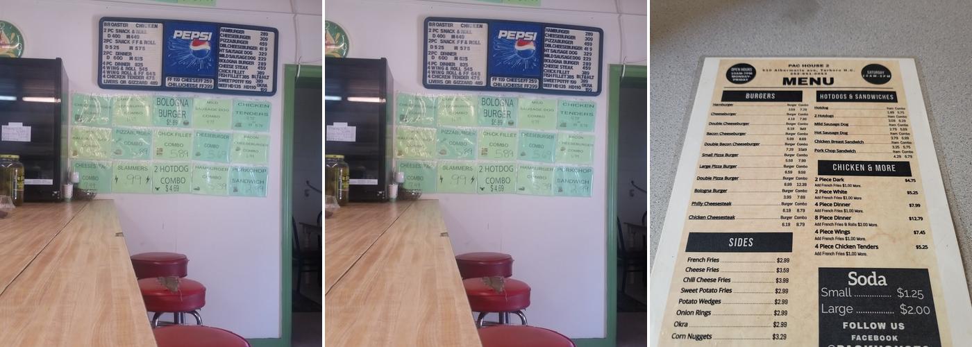 Packer Grill Two Menu