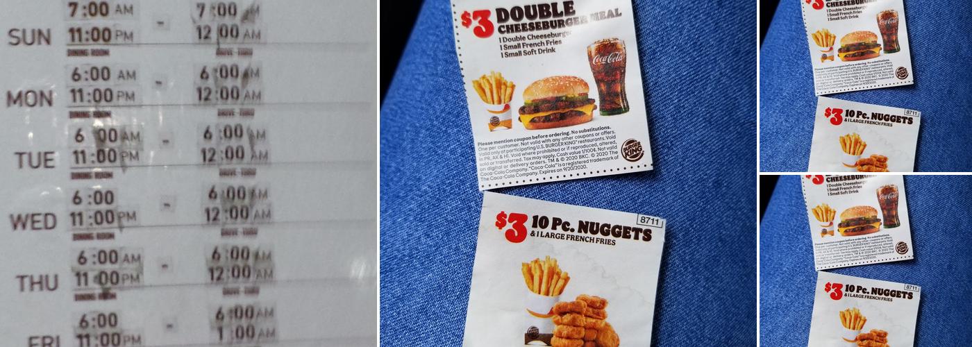 Burger King Menu