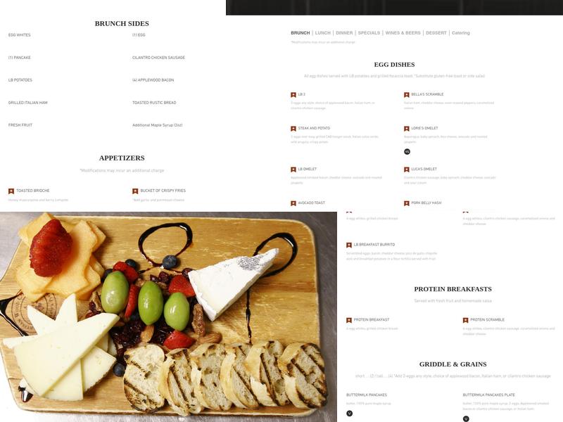 Luca Bella Fine Foods Menu