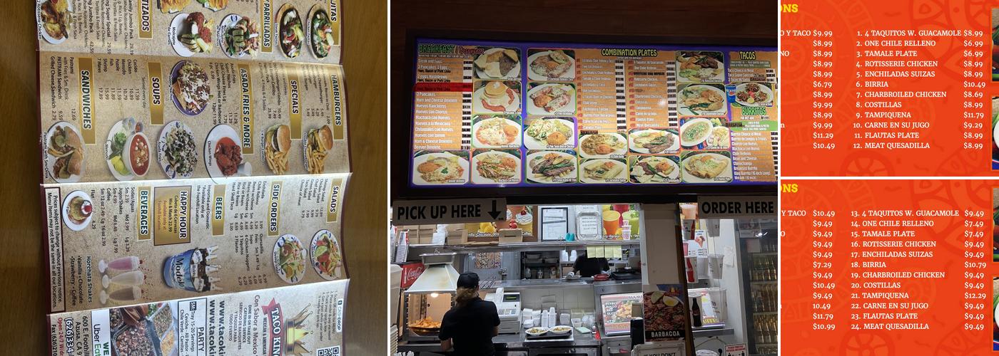 Taco King Restaurant Menu