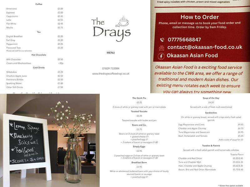 The Drays Coffee Shop Menu